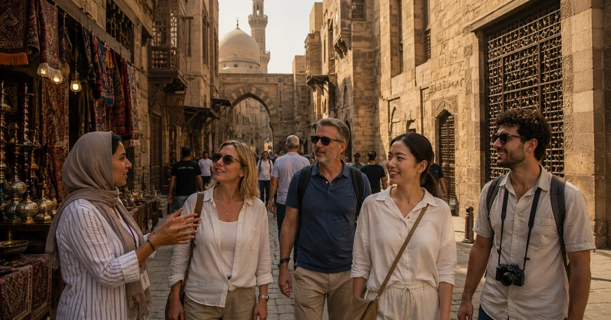 Heritage walking tour through historic Cairo