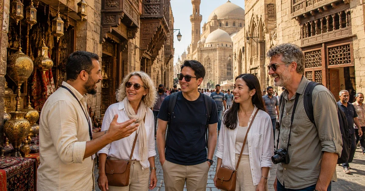 Heritage walking tour through historic Cairo