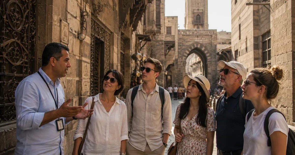 Heritage walking tour through historic Cairo